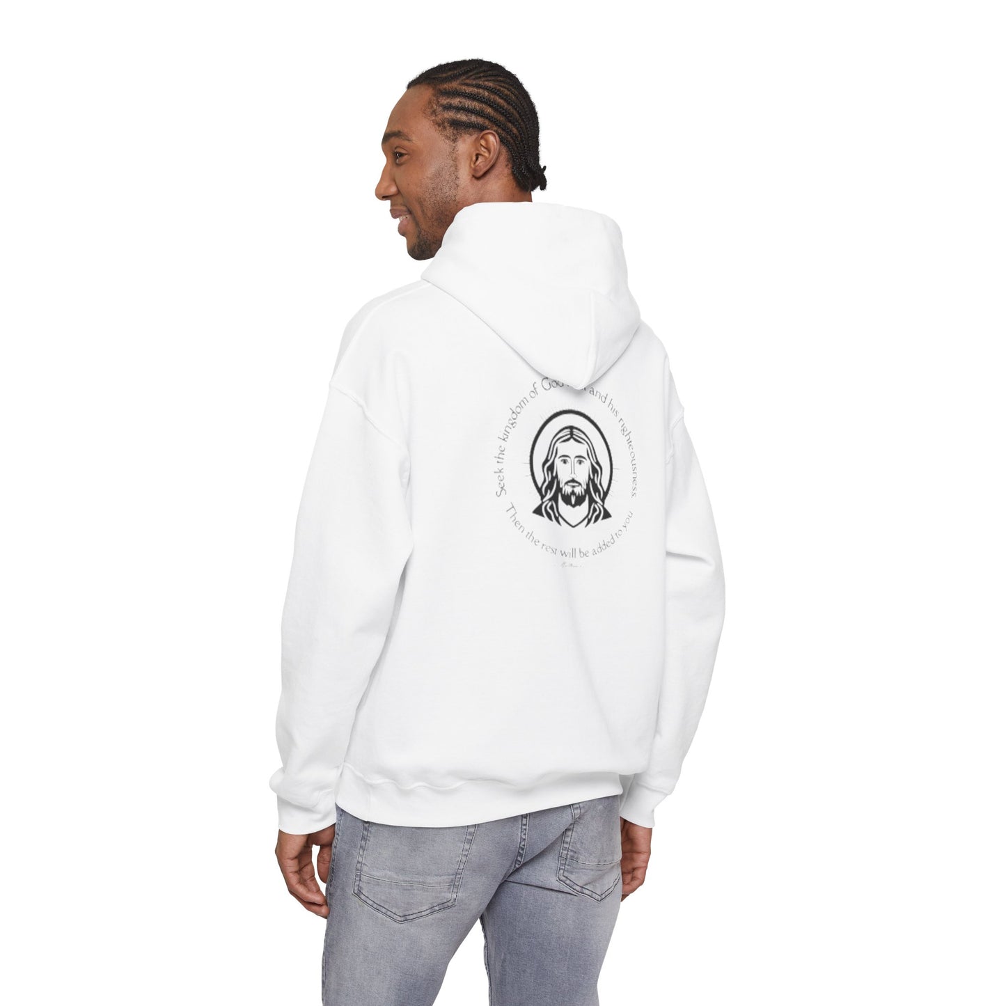 Christian Jesus Portrait Hoodie — 'Pray Always' Inspirational Religious Sweatshirt