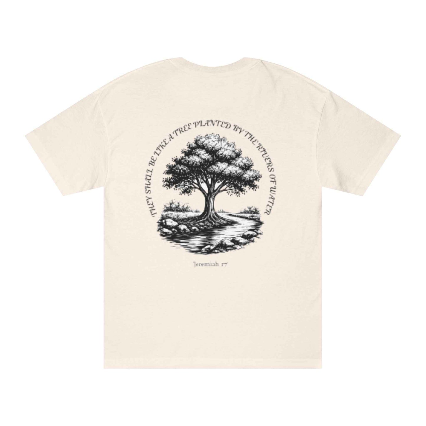 Blessed Is He Who Trust in the Lord T-Shirt | Scripture Tree Back Print