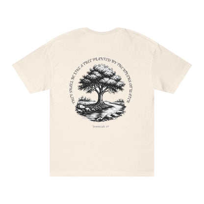 Blessed Is He Who Trust in the Lord T-Shirt | Scripture Tree Back Print