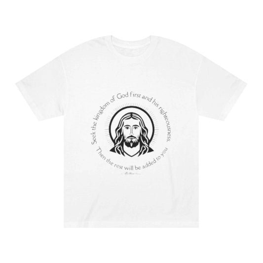 Christian Jesus Tee — "Seek the kingdom of God first" Spiritual Faith T-Shirt