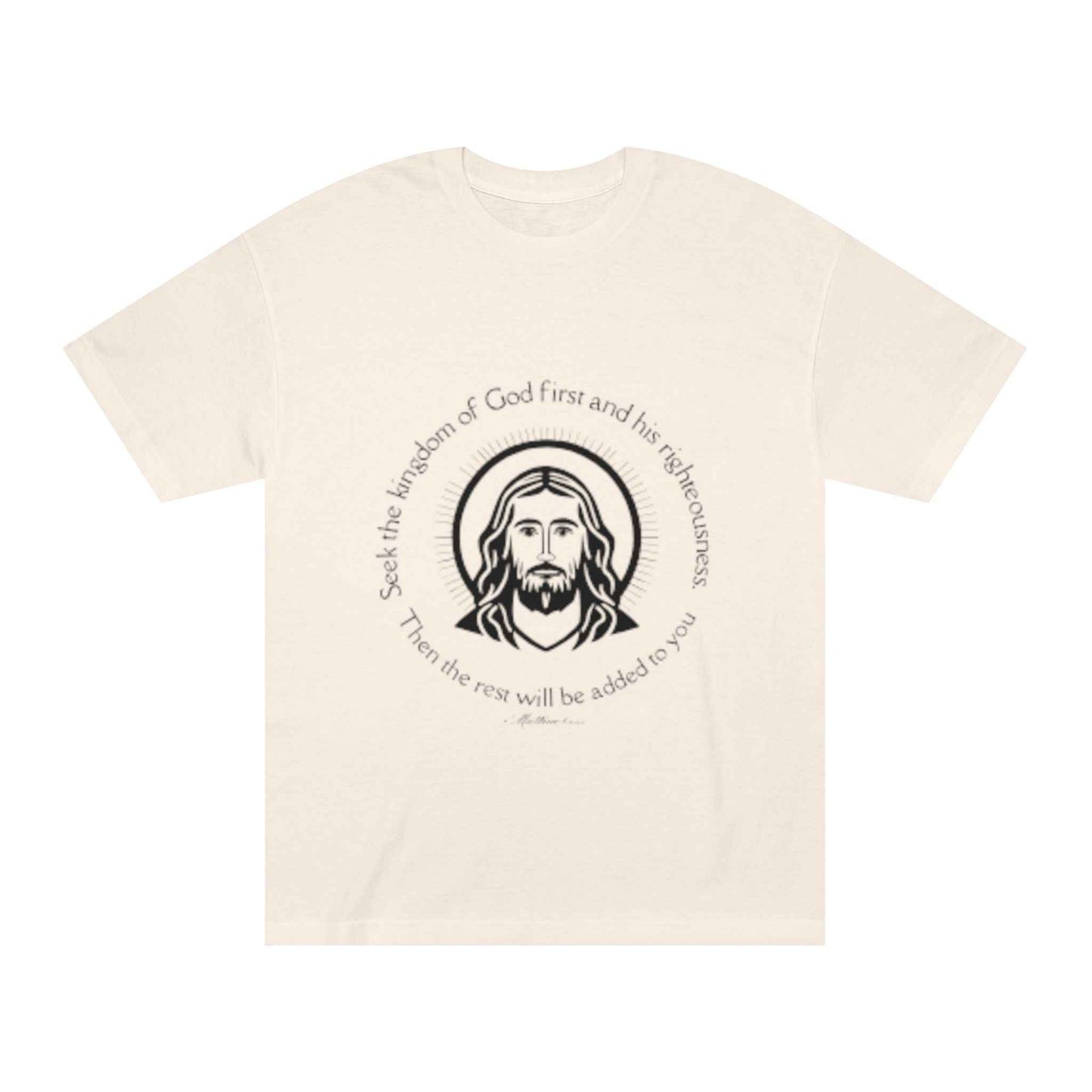 Christian Jesus Tee — "Seek the kingdom of God first" Spiritual Faith T-Shirt
