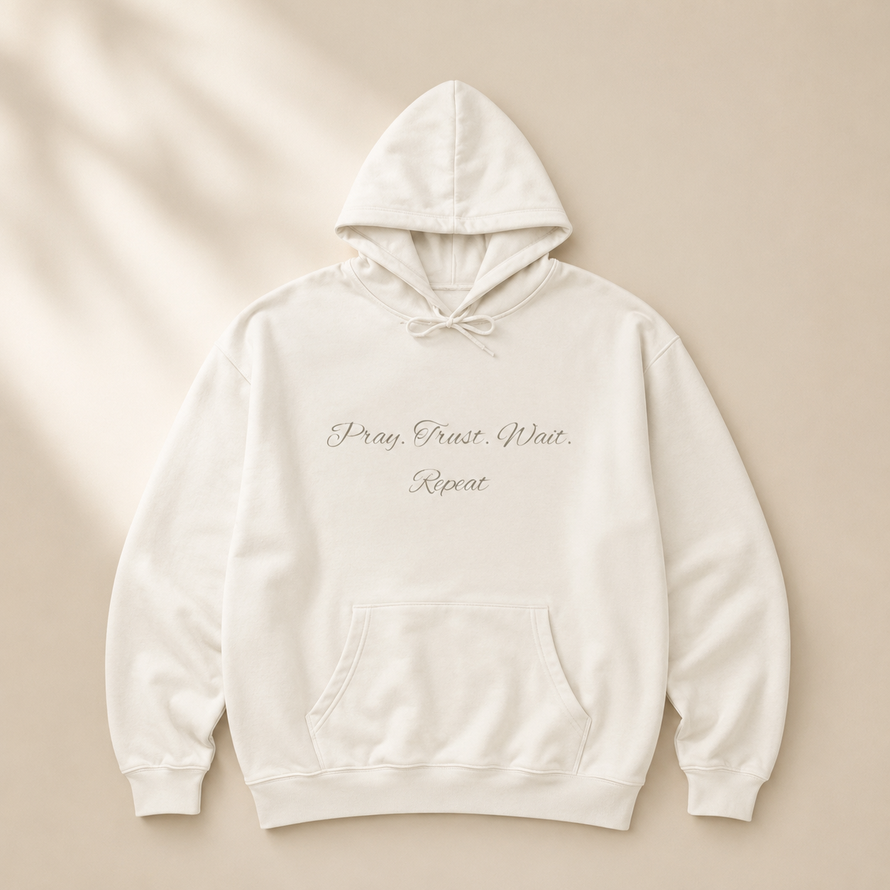 Sweat à capuche Prier, faire confiance, attendre