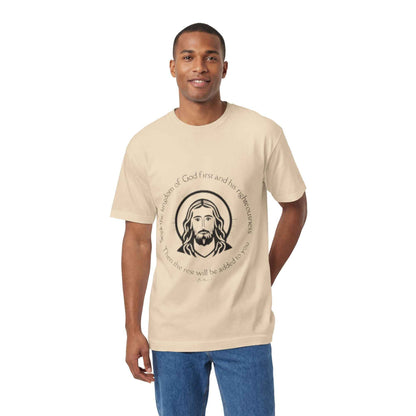 Christian Jesus Tee — "Seek the kingdom of God first" Spiritual Faith T-Shirt