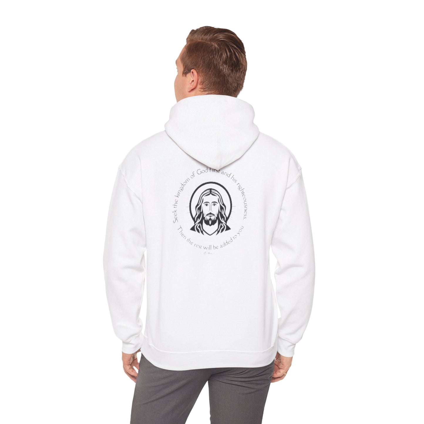 Christian Jesus Portrait Hoodie — 'Pray Always' Inspirational Religious Sweatshirt
