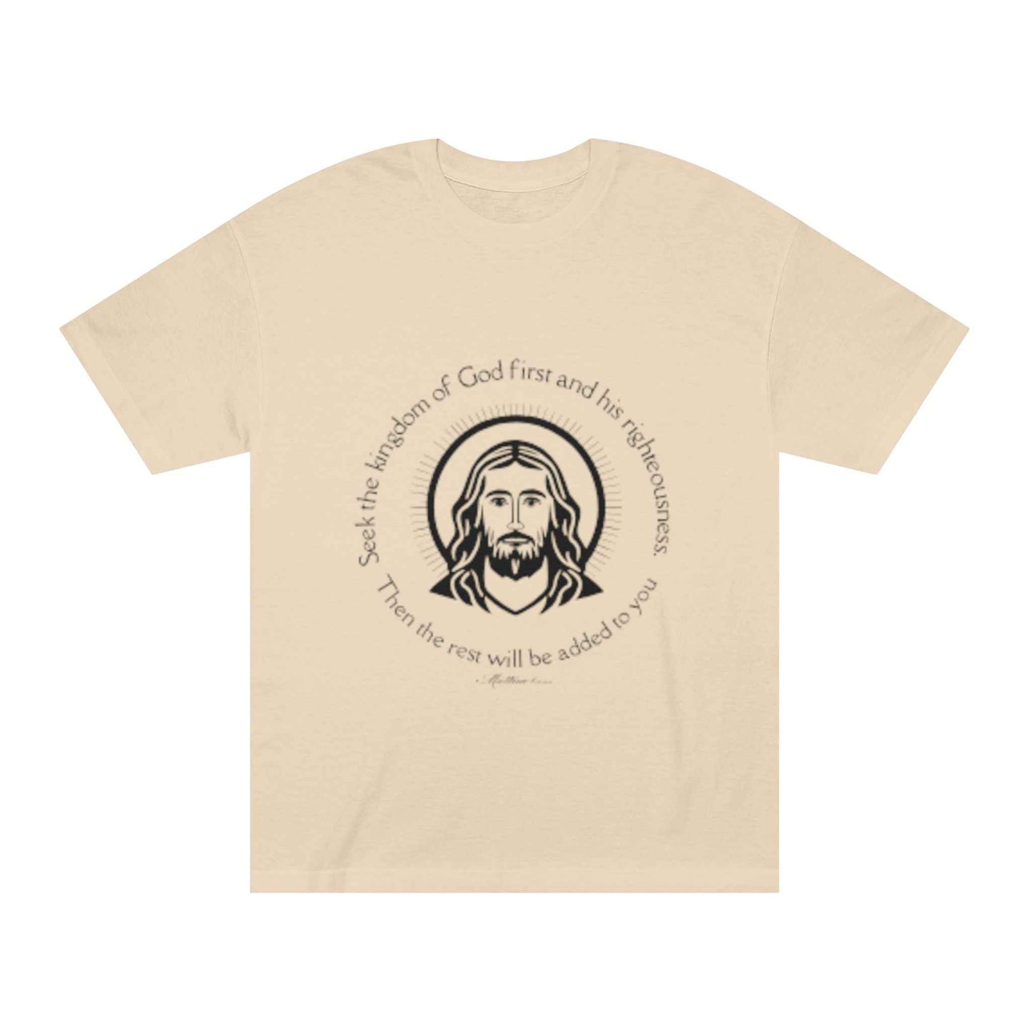 Christian Jesus Tee — "Seek the kingdom of God first" Spiritual Faith T-Shirt