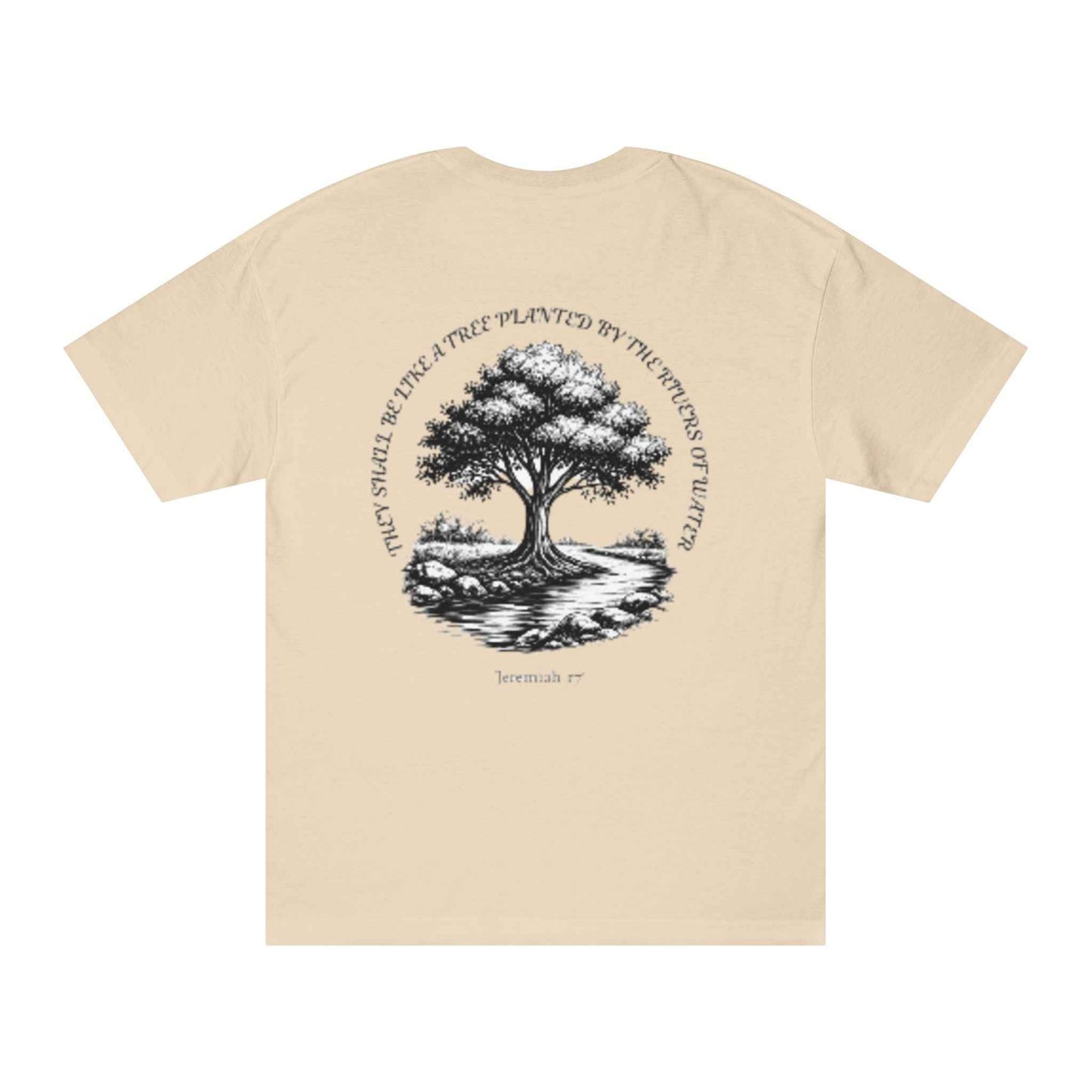 Blessed Is He Who Trust in the Lord T-Shirt | Scripture Tree Back Print