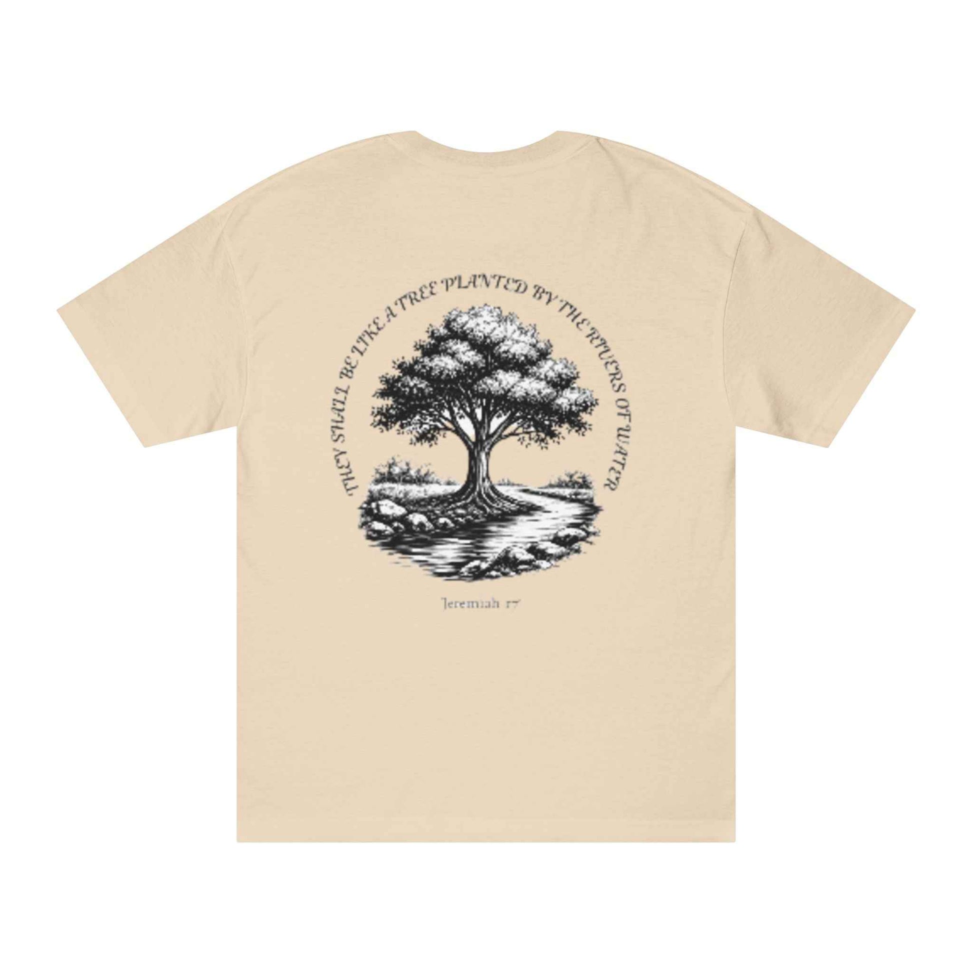 Blessed Is He Who Trust in the Lord T-Shirt | Scripture Tree Back Print